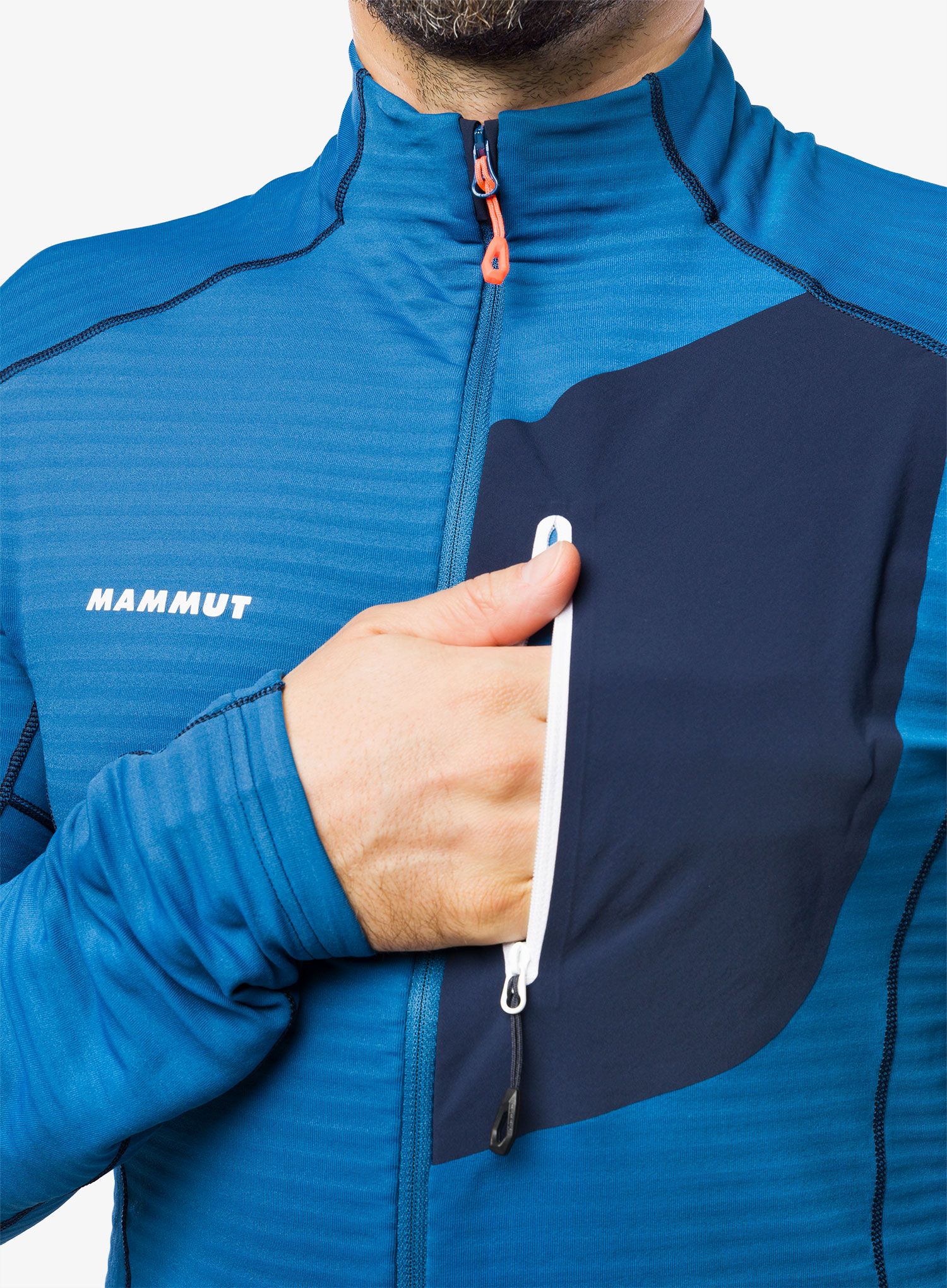 Pánská mikina Mammut Taiss Light ML Jacket - deep ice/marine