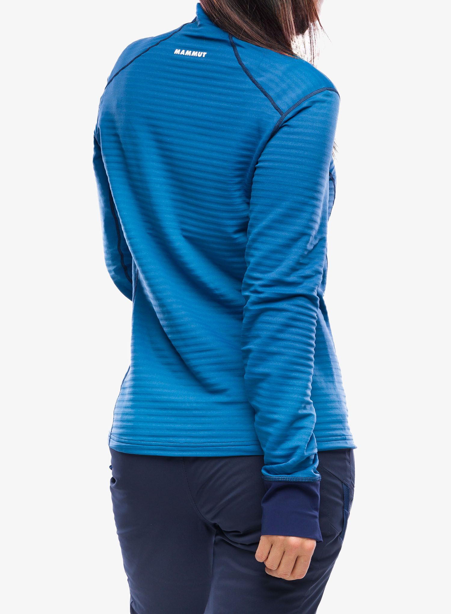 Mikina dámská bez kapuce Mammut Taiss Light ML Jacket - deep ice/marine