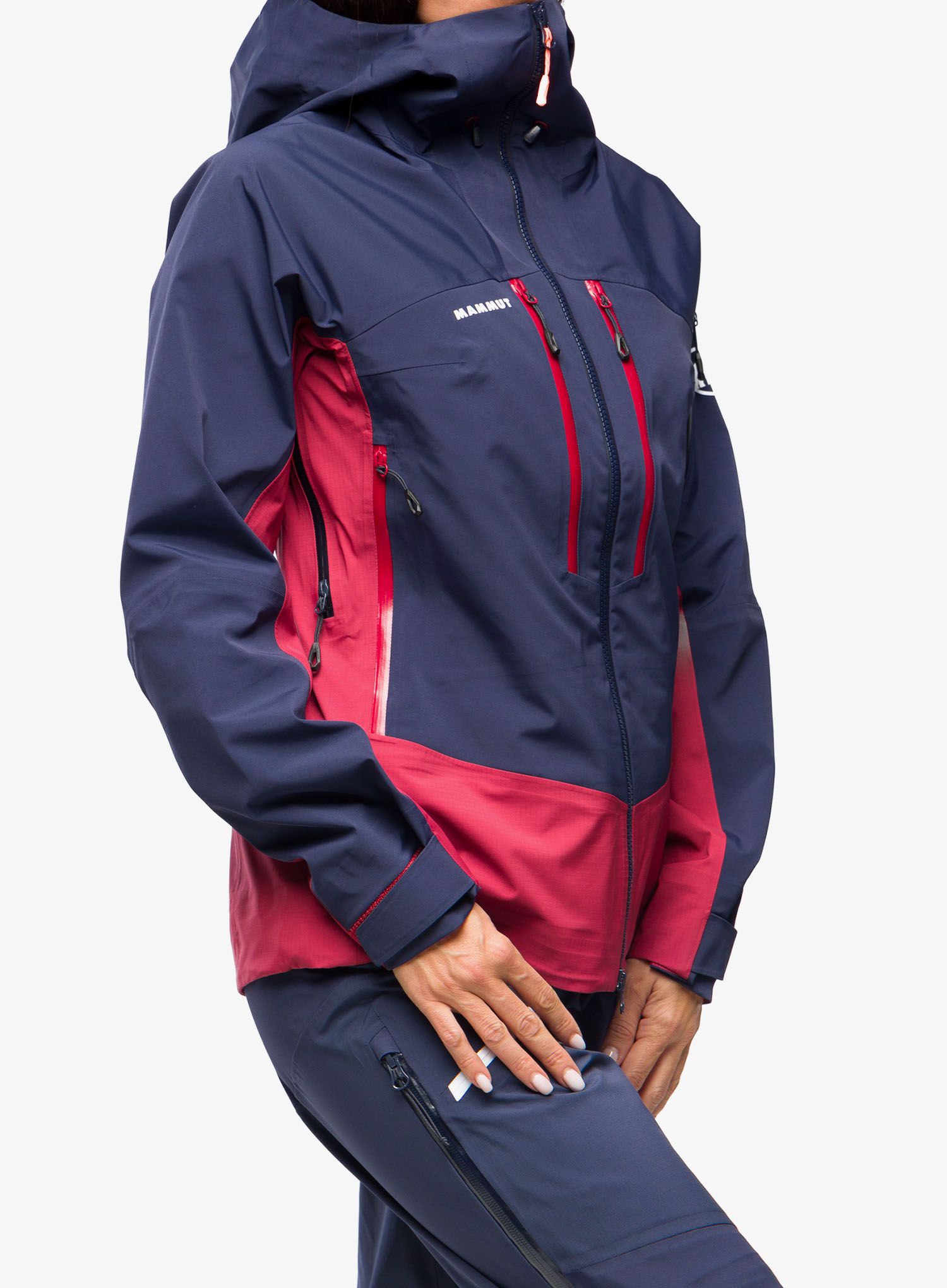 Dámská bunda na hory Mammut Taiss Pro HS Hooded Jacket - blood red/marine
