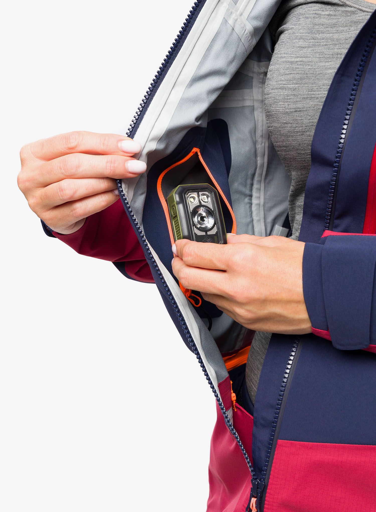 Dámská bunda na hory Mammut Taiss Pro HS Hooded Jacket - blood red/marine