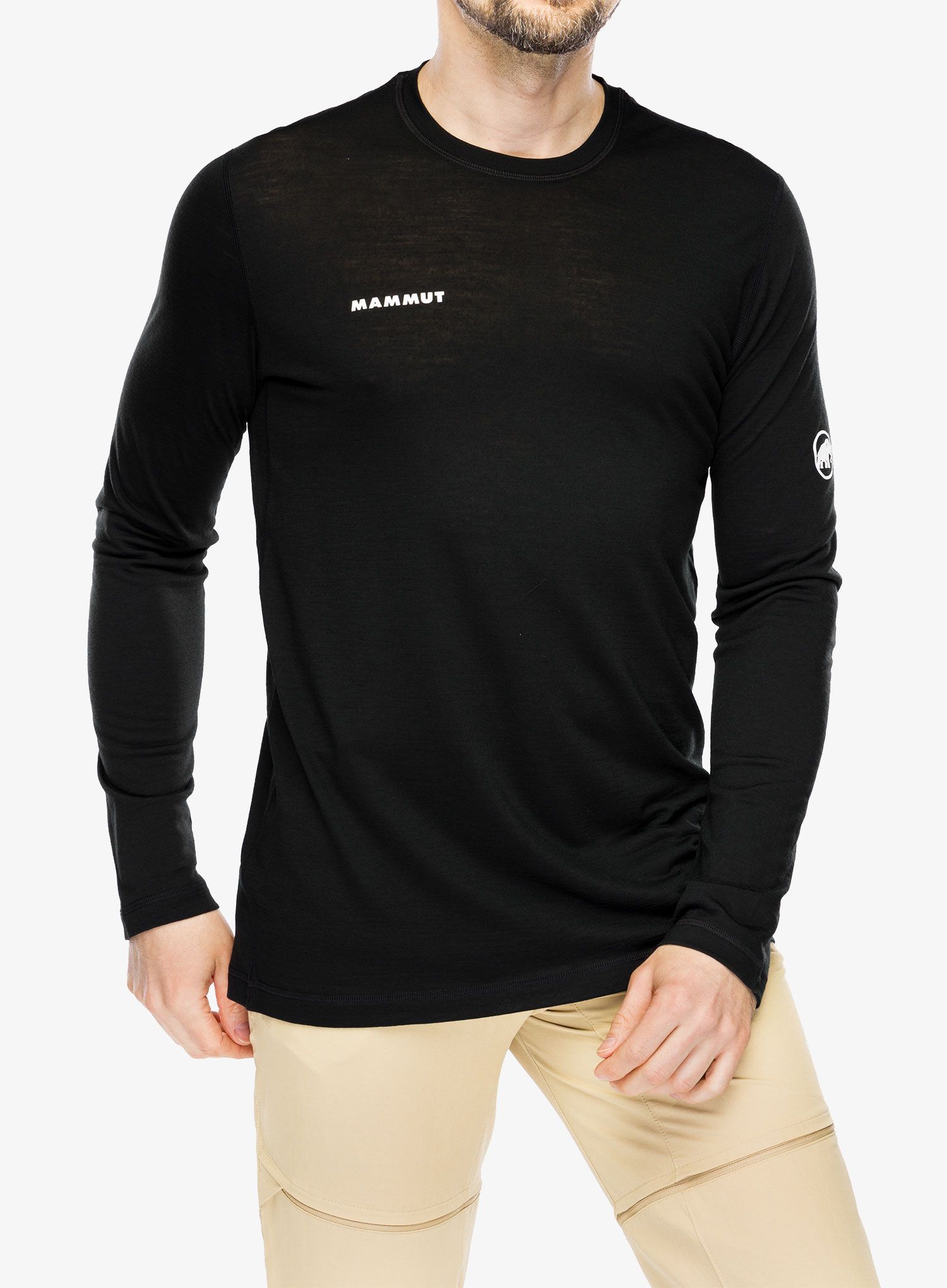 Mikina Mammut Tree Wool FL Longsleeve - black/black
