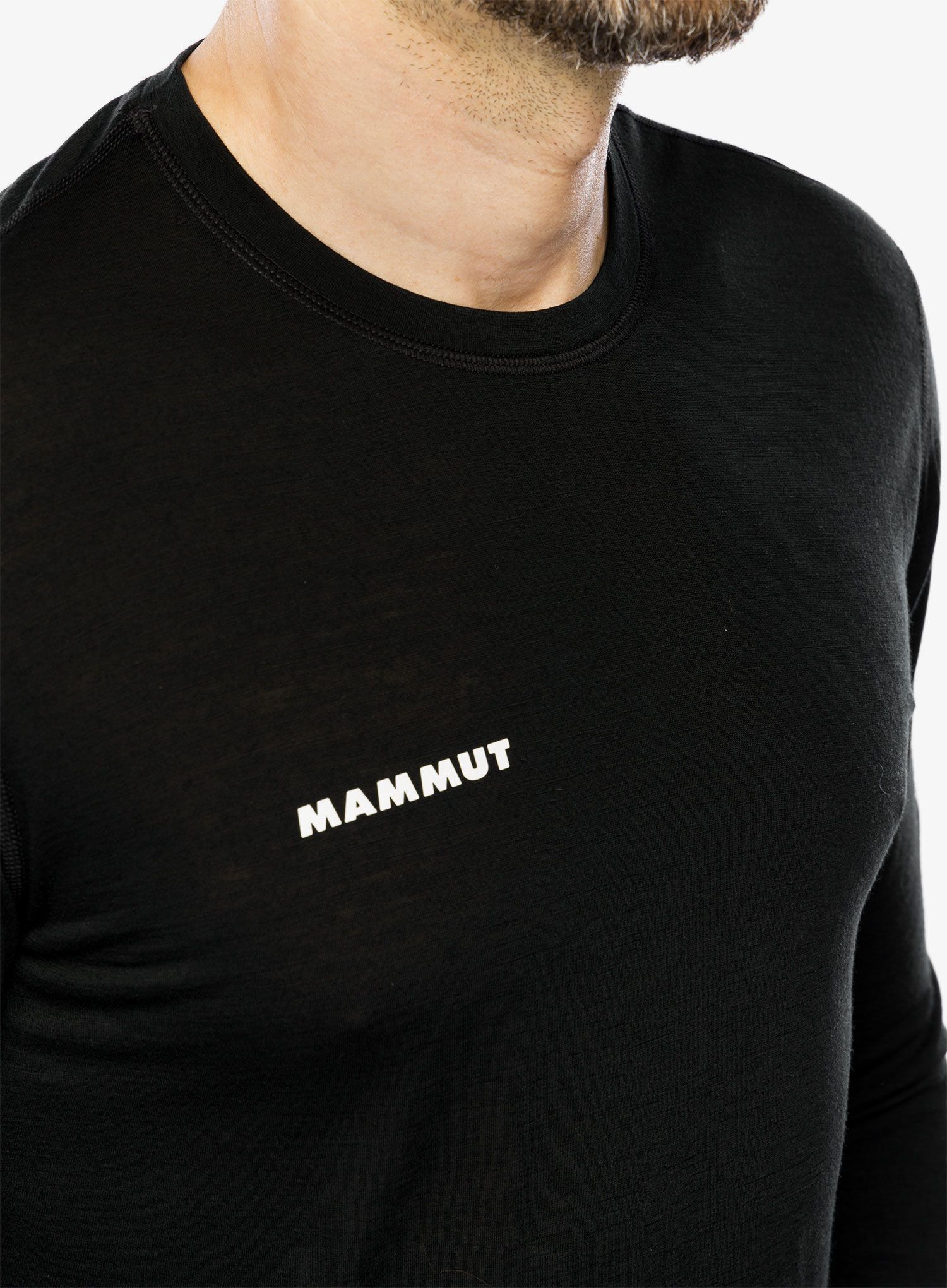 Mikina Mammut Tree Wool FL Longsleeve - black/black