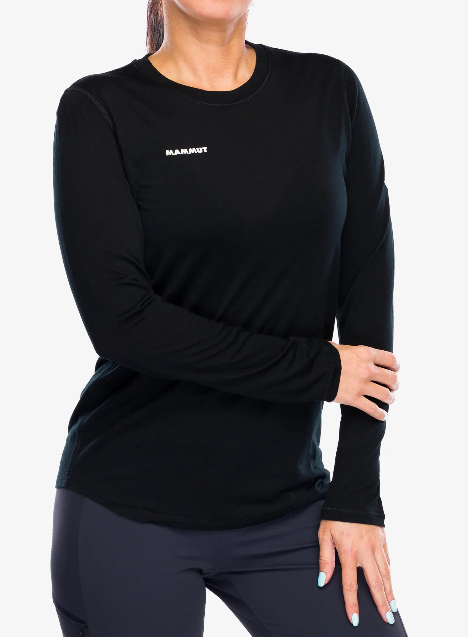 Dámská mikina Mammut Tree Wool FL Longsleeve - black/black