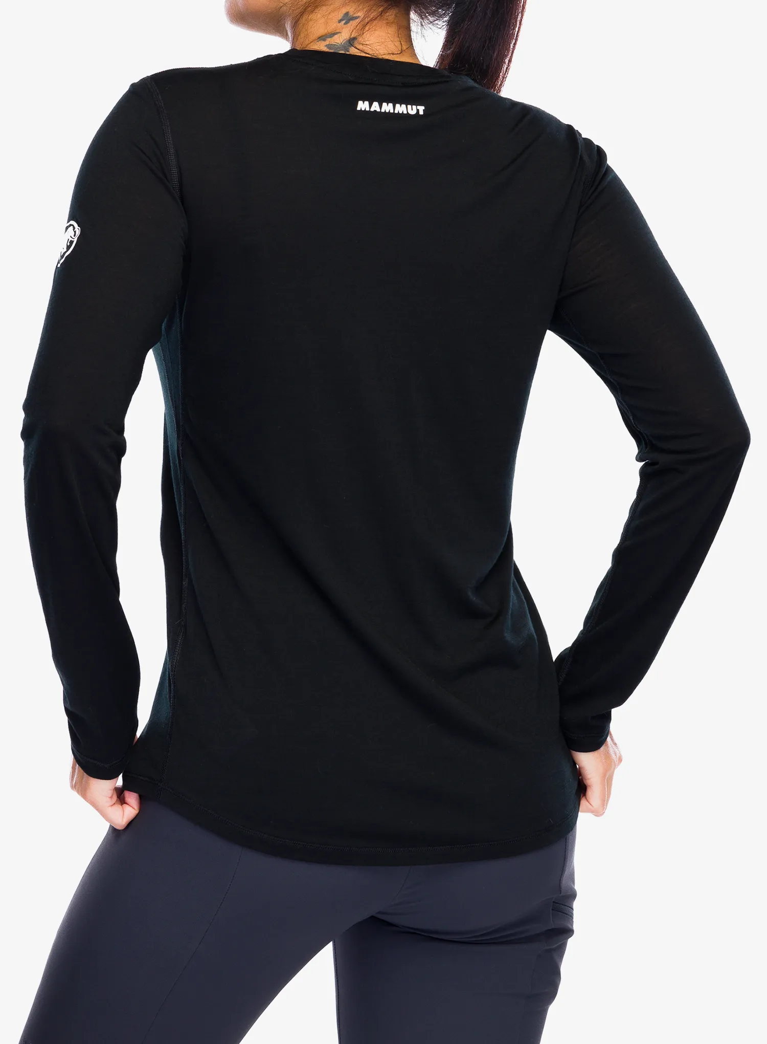 Dámská mikina Mammut Tree Wool FL Longsleeve - black/black