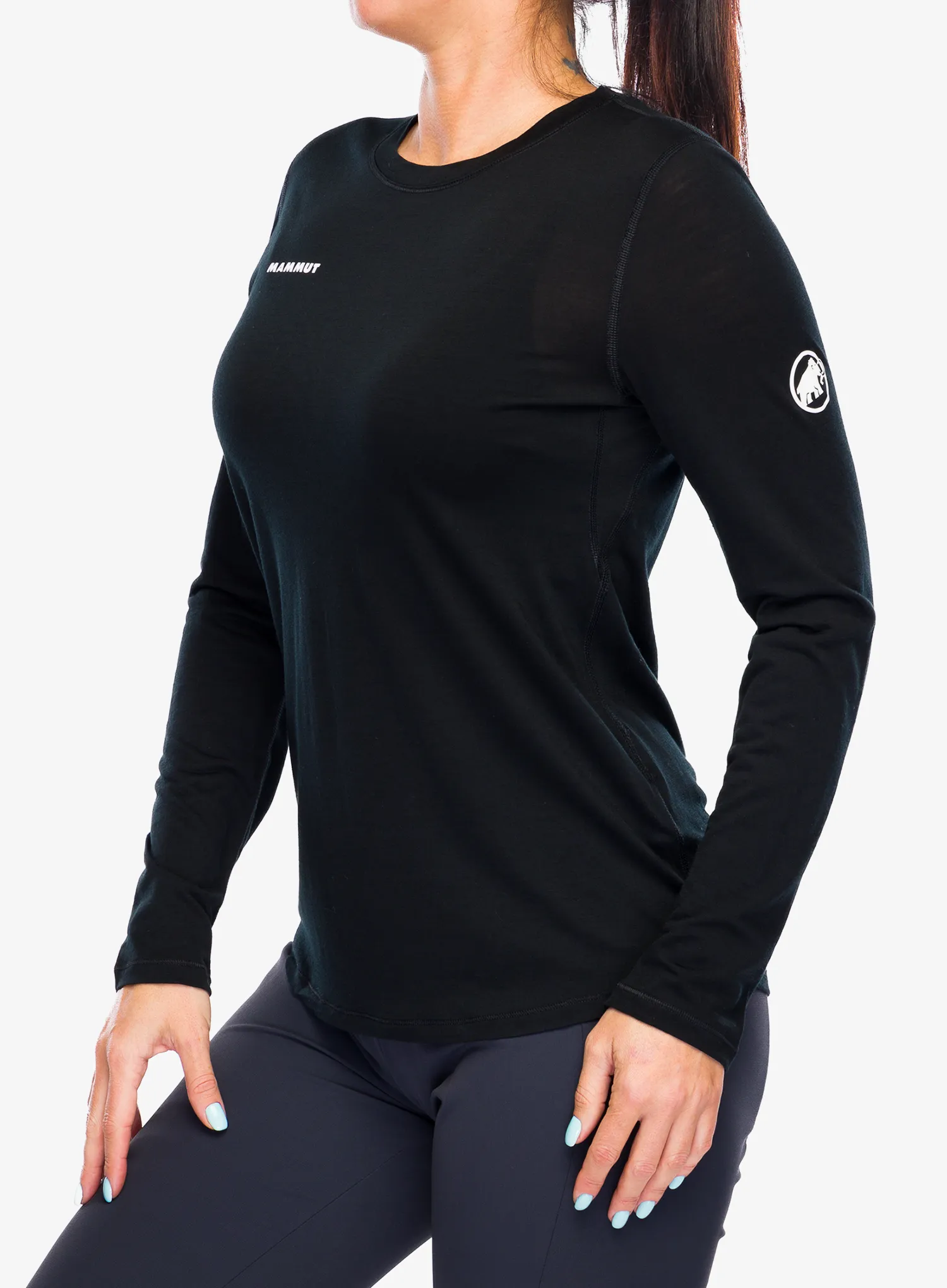 Dámská mikina Mammut Tree Wool FL Longsleeve - black/black