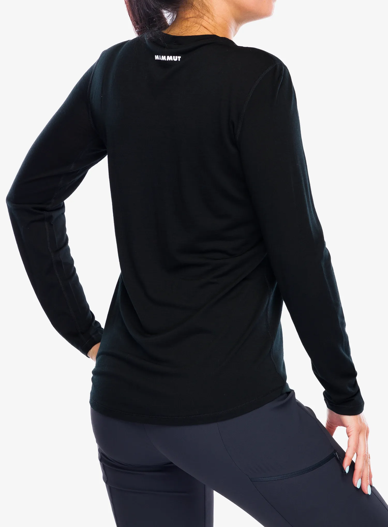 Dámská mikina Mammut Tree Wool FL Longsleeve - black/black