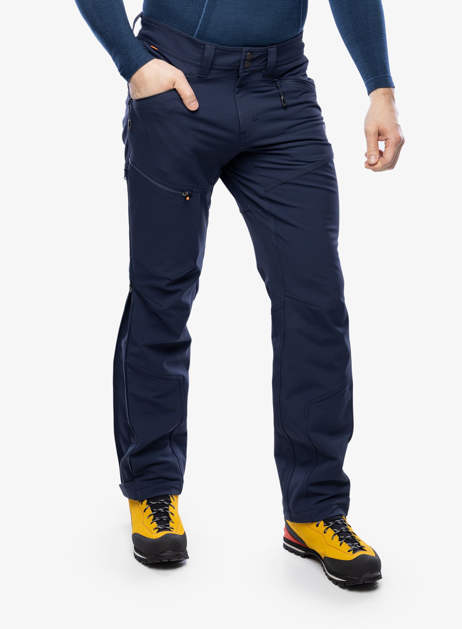 Softshellové kalhoty pánské Mammut Zinal Guide SO Hybrid Pants - marine