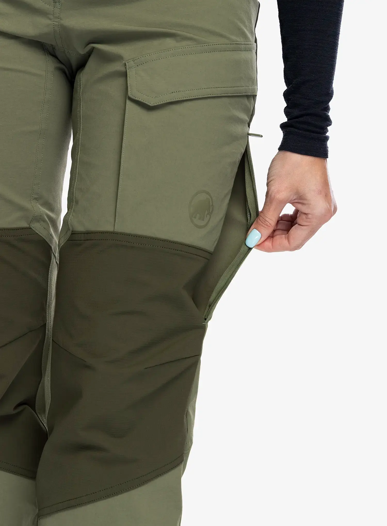 Kalhoty dámské Mammut Zinal Hybrid Pants - marsh/dark marsh