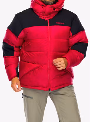 Péřová bunda Marmot 03 Plasma Parka - team red/black