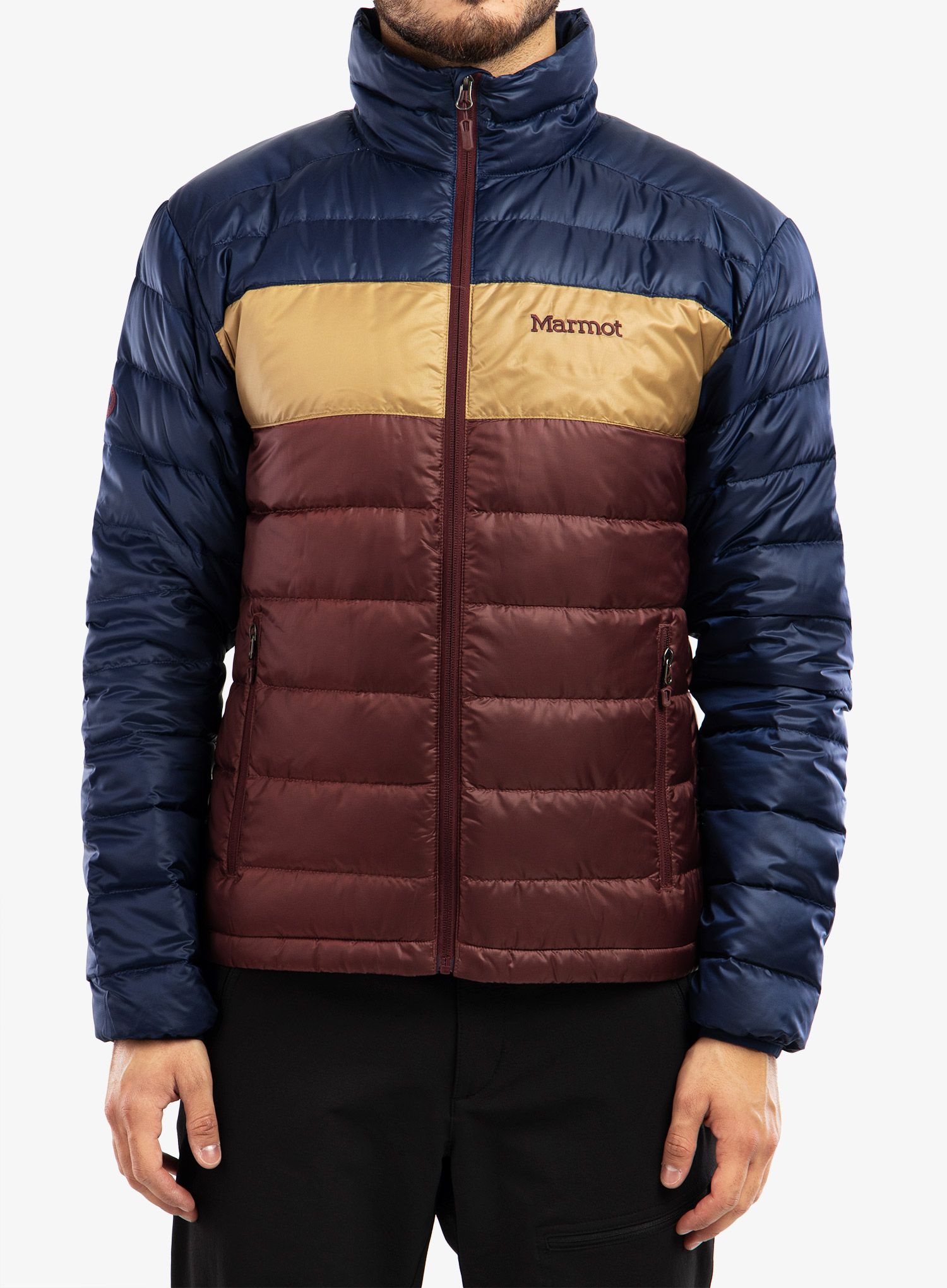 Péřová bunda Marmot Ares Jacket - arctic navy/shetland