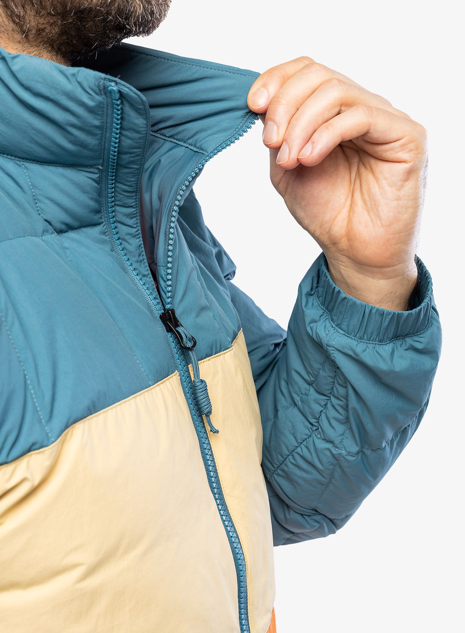 Péřová bunda Marmot Ares Jacket - moon river/light oak/tangelo