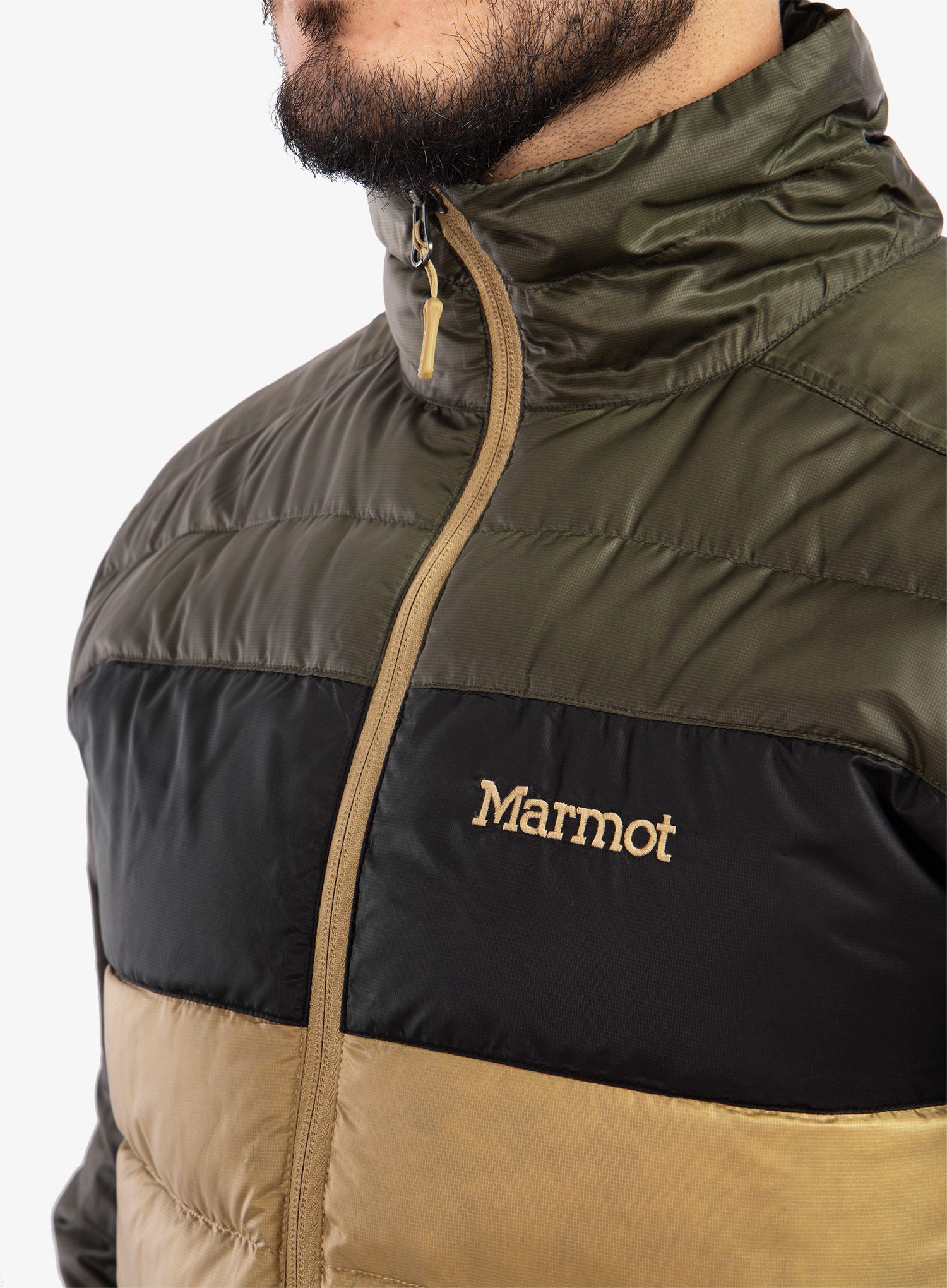 Péřová bunda Marmot Ares Jacket - nori/black