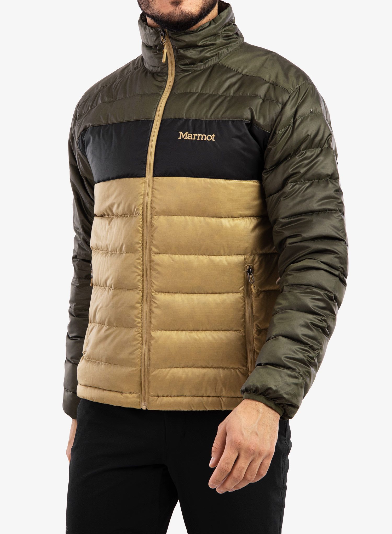 Péřová bunda Marmot Ares Jacket - nori/black