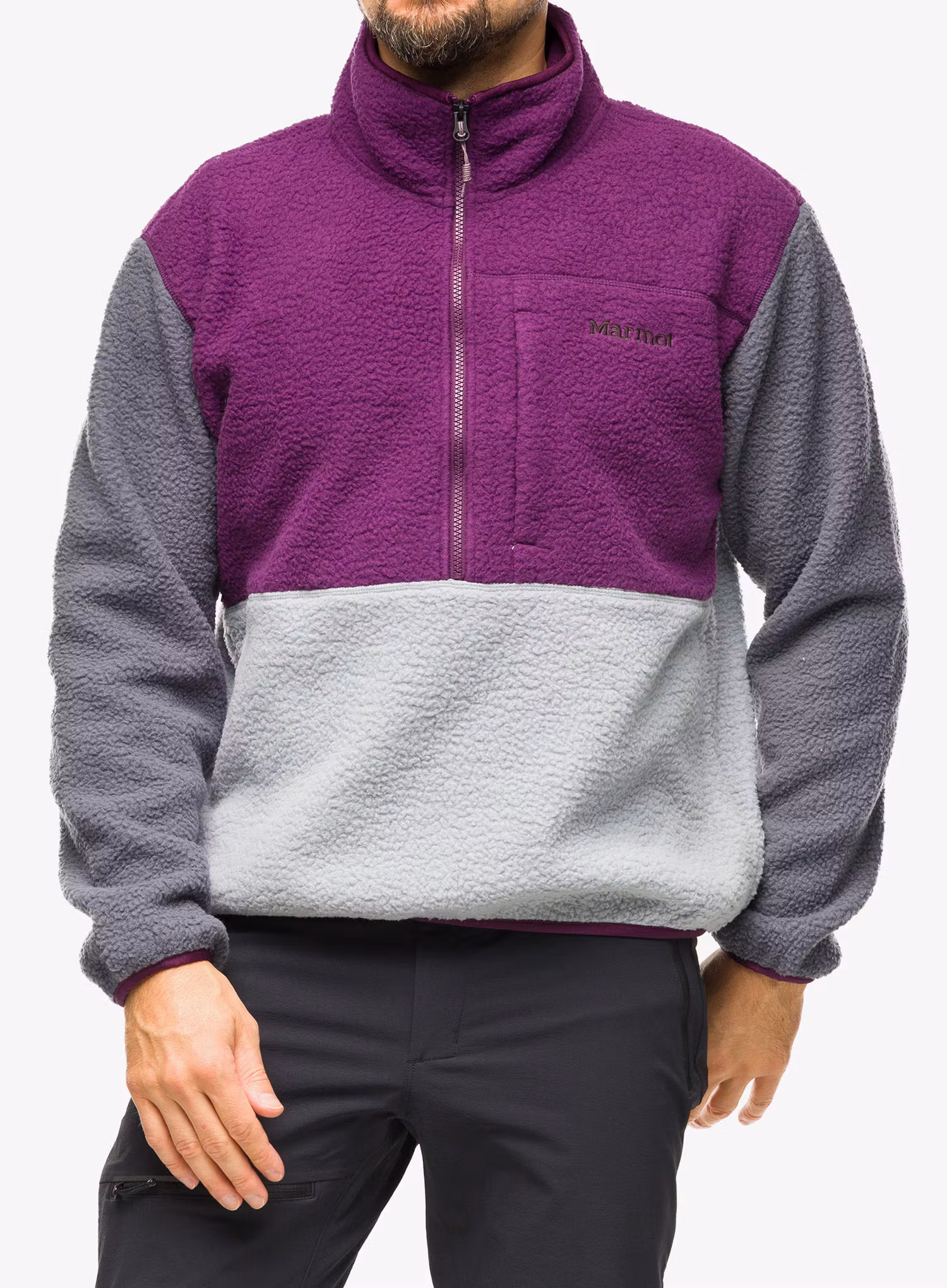 Fleecová mikina Marmot Aros Fleece 1/2 Zip - purple fig/steel onyx/sleet
