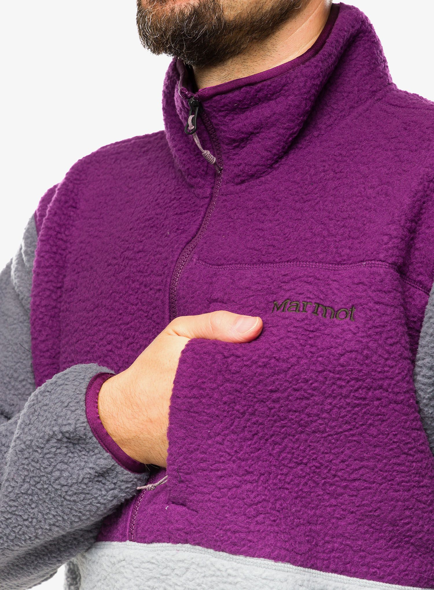 Fleecová mikina Marmot Aros Fleece 1/2 Zip - purple fig/steel onyx/sleet