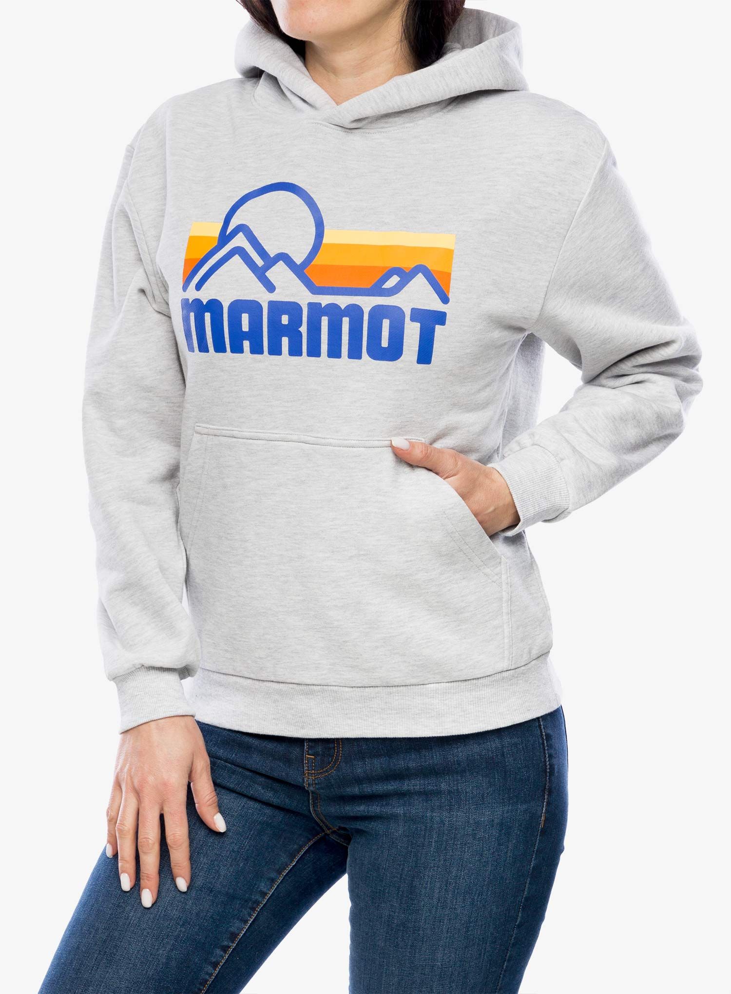 Dámská mikina s kapucí Marmot Coastal Hoody - light grey heather