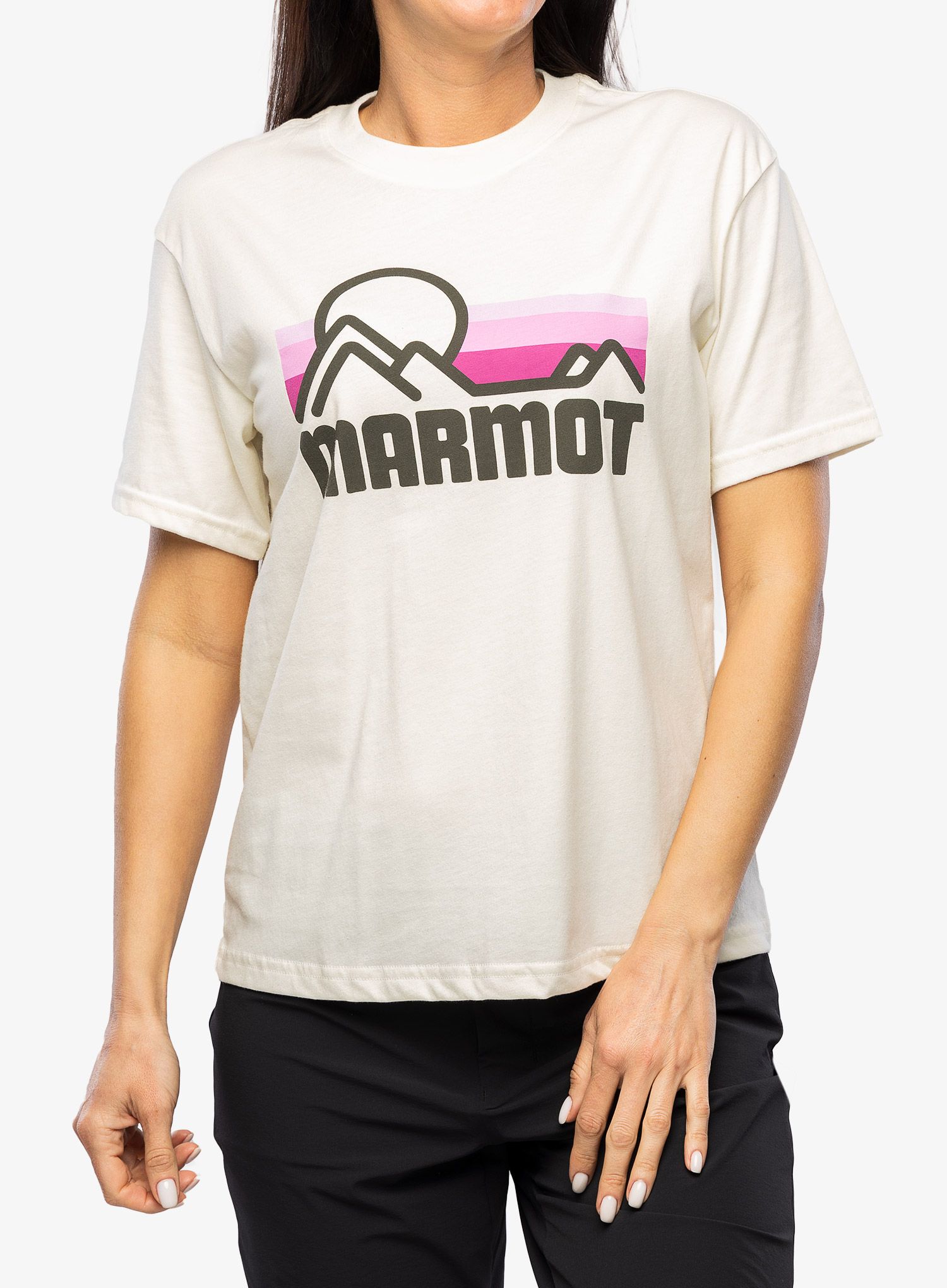 Dámské tričko s potiskem Marmot Coastal Tee SS - papyrus