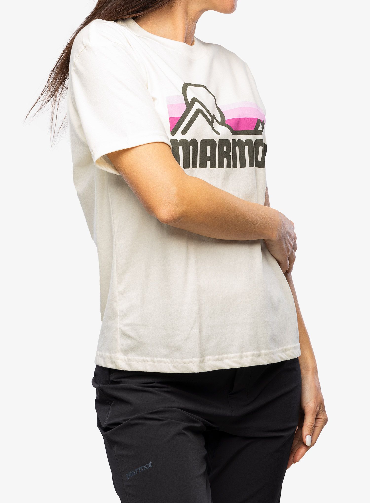 Dámské tričko s potiskem Marmot Coastal Tee SS - papyrus
