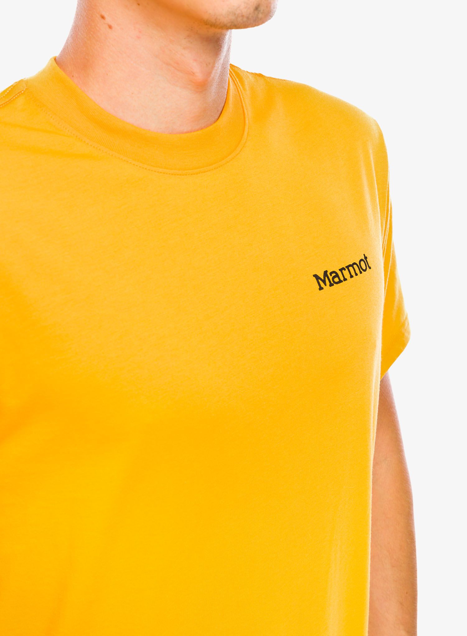 Bavlněné tričko Marmot Crayon M Dot Tee SS - golden sun