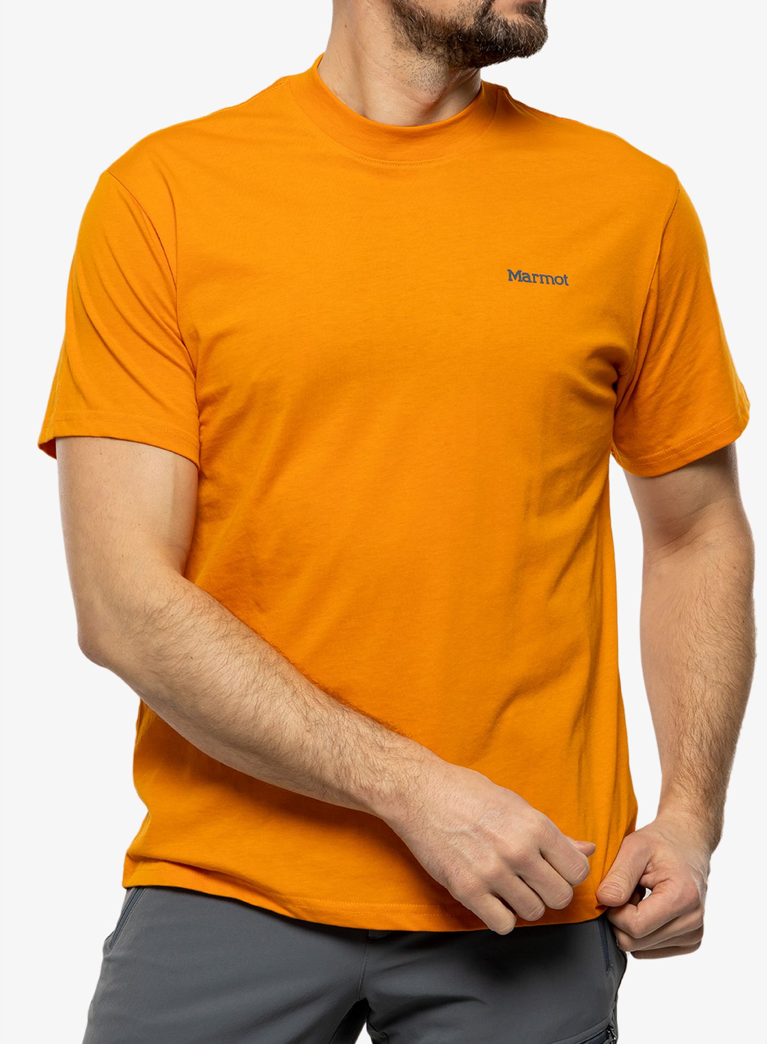 Tričko s potiskem Marmot Dot Tee SS - orange pepper