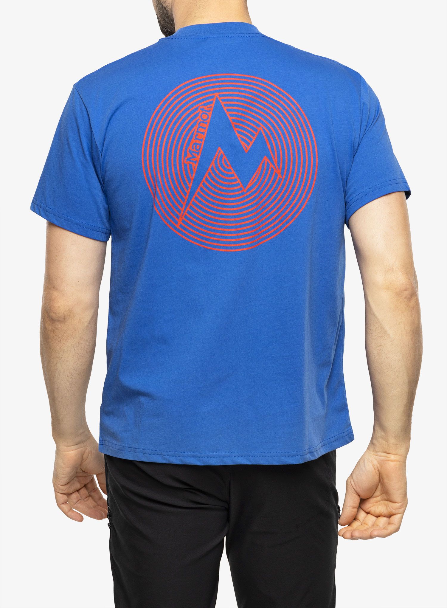 Tričko s potiskem Marmot Dot Tee SS - trail blue