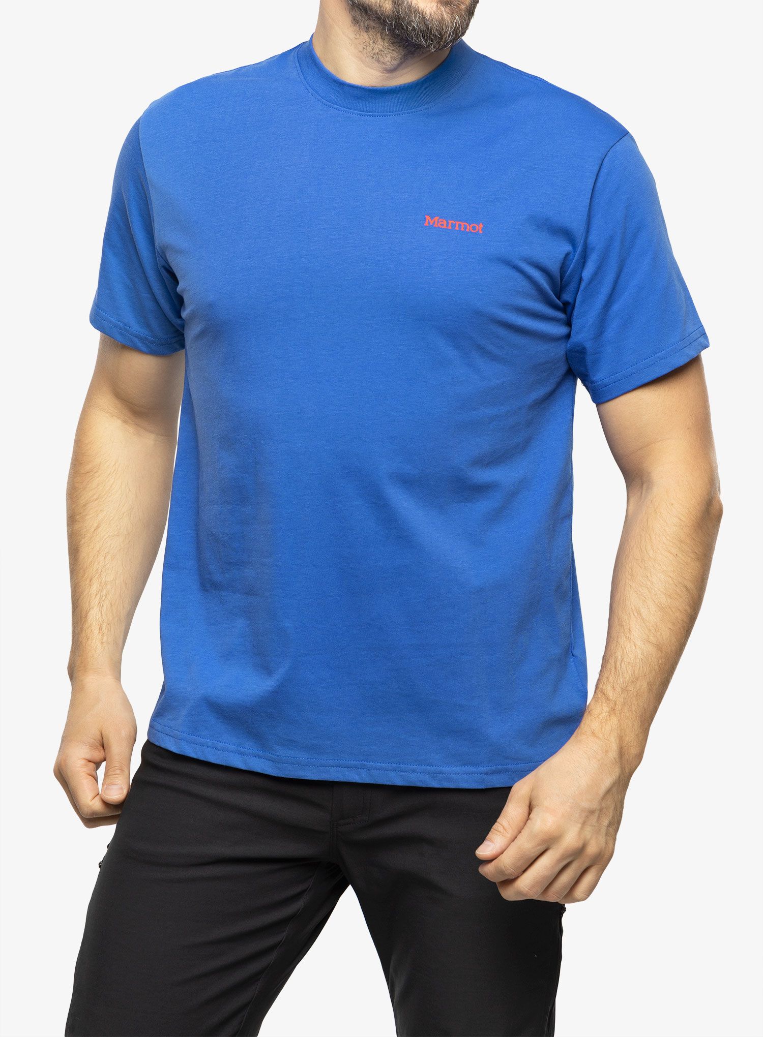 Tričko s potiskem Marmot Dot Tee SS - trail blue