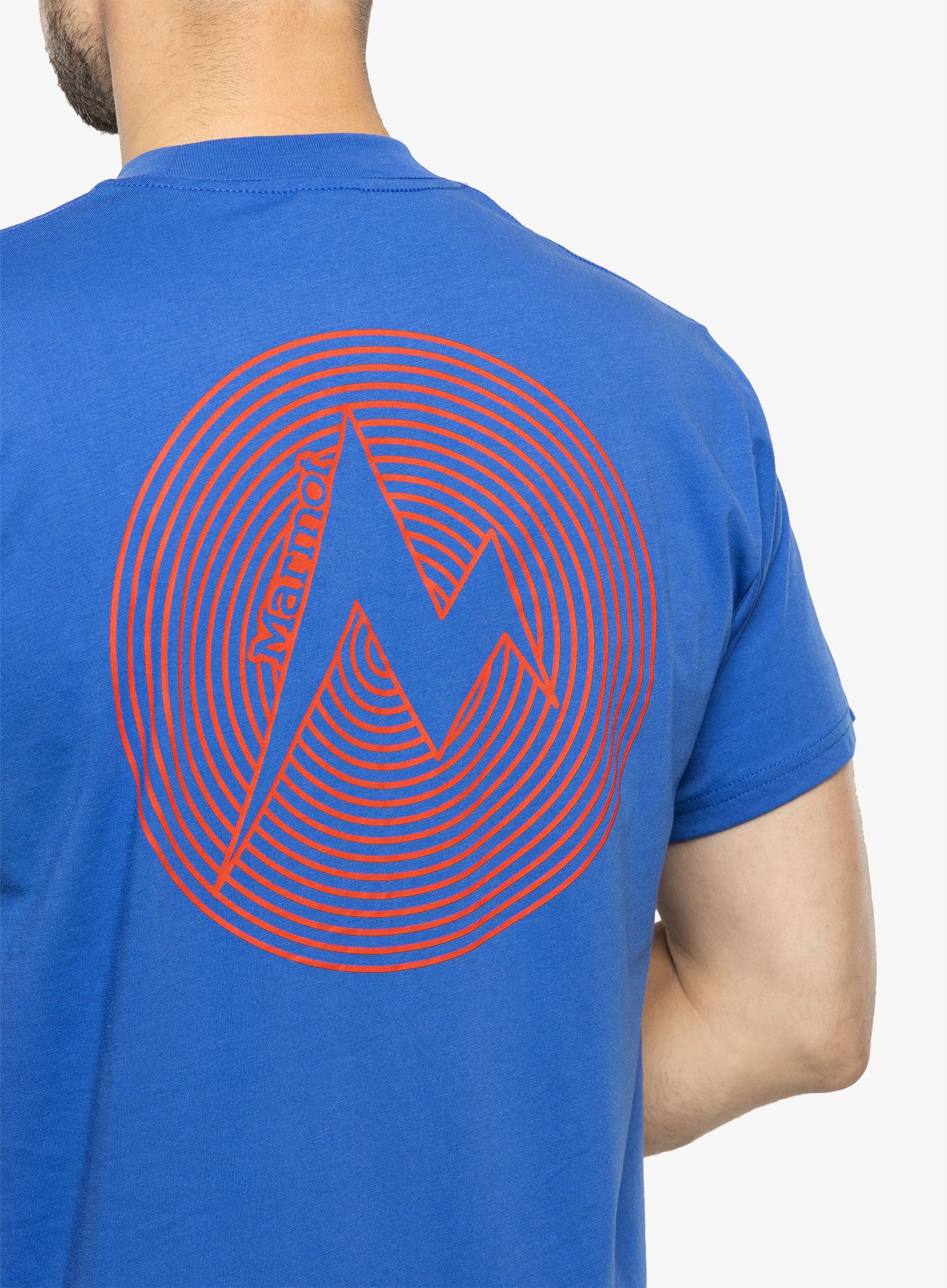 Tričko s potiskem Marmot Dot Tee SS - trail blue