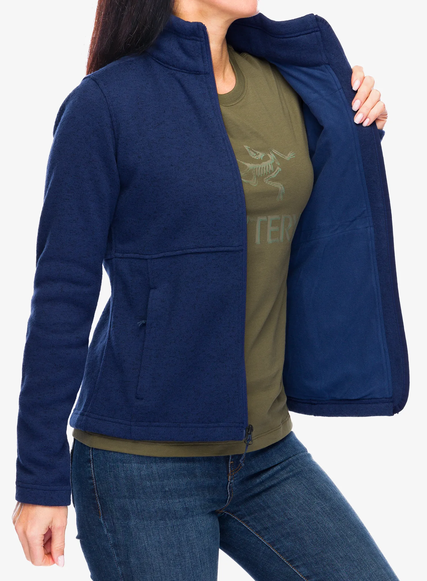 Dámská mikina se zipem Marmot Drop Line Jacket - arctic navy