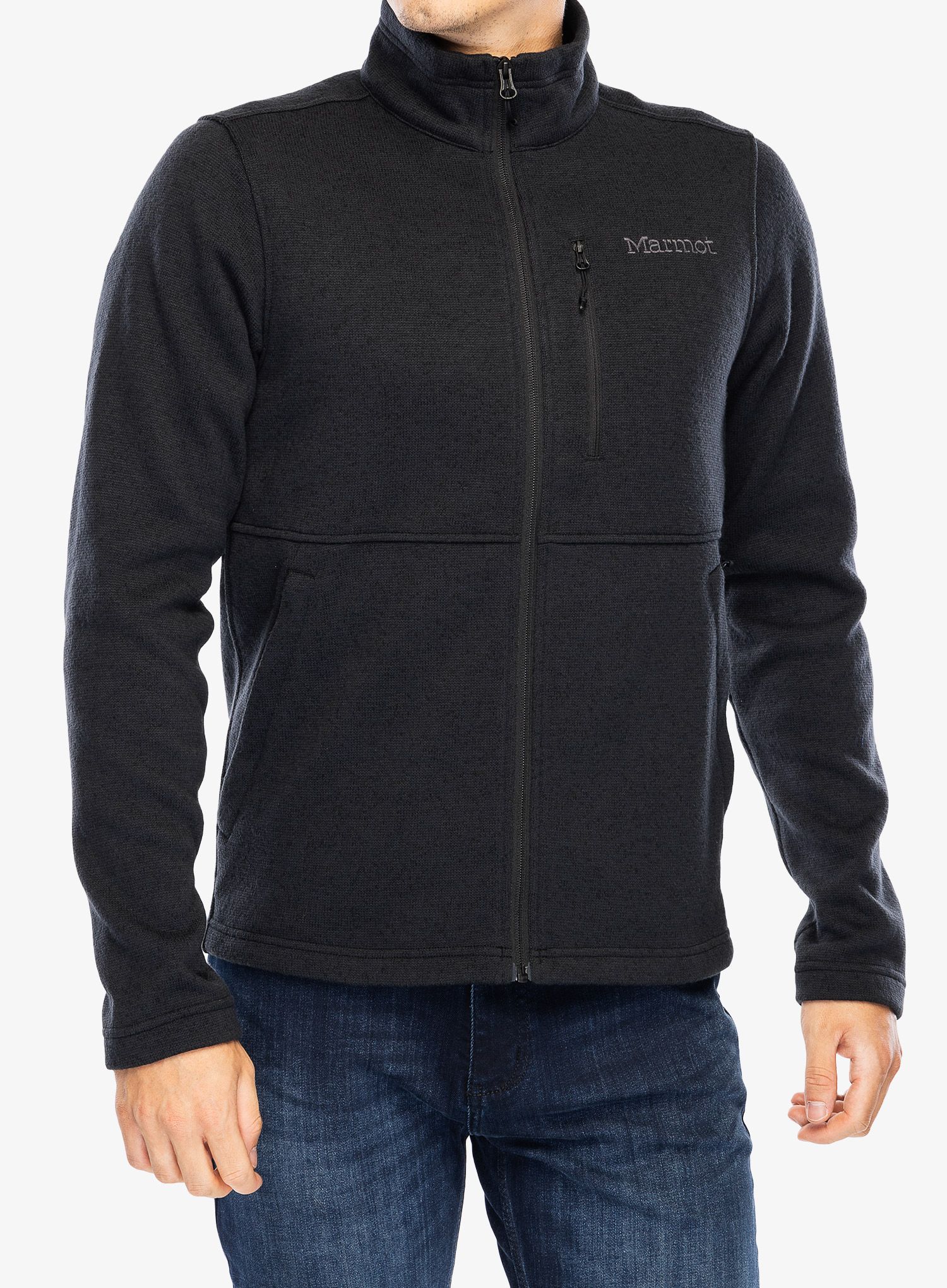 Mikina se zipem Marmot Drop Line Jacket - black