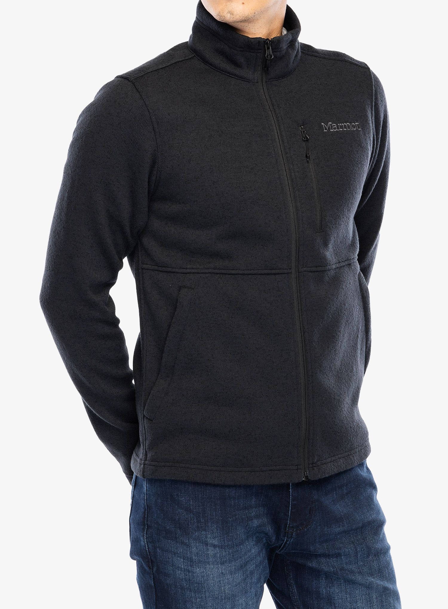 Mikina se zipem Marmot Drop Line Jacket - black