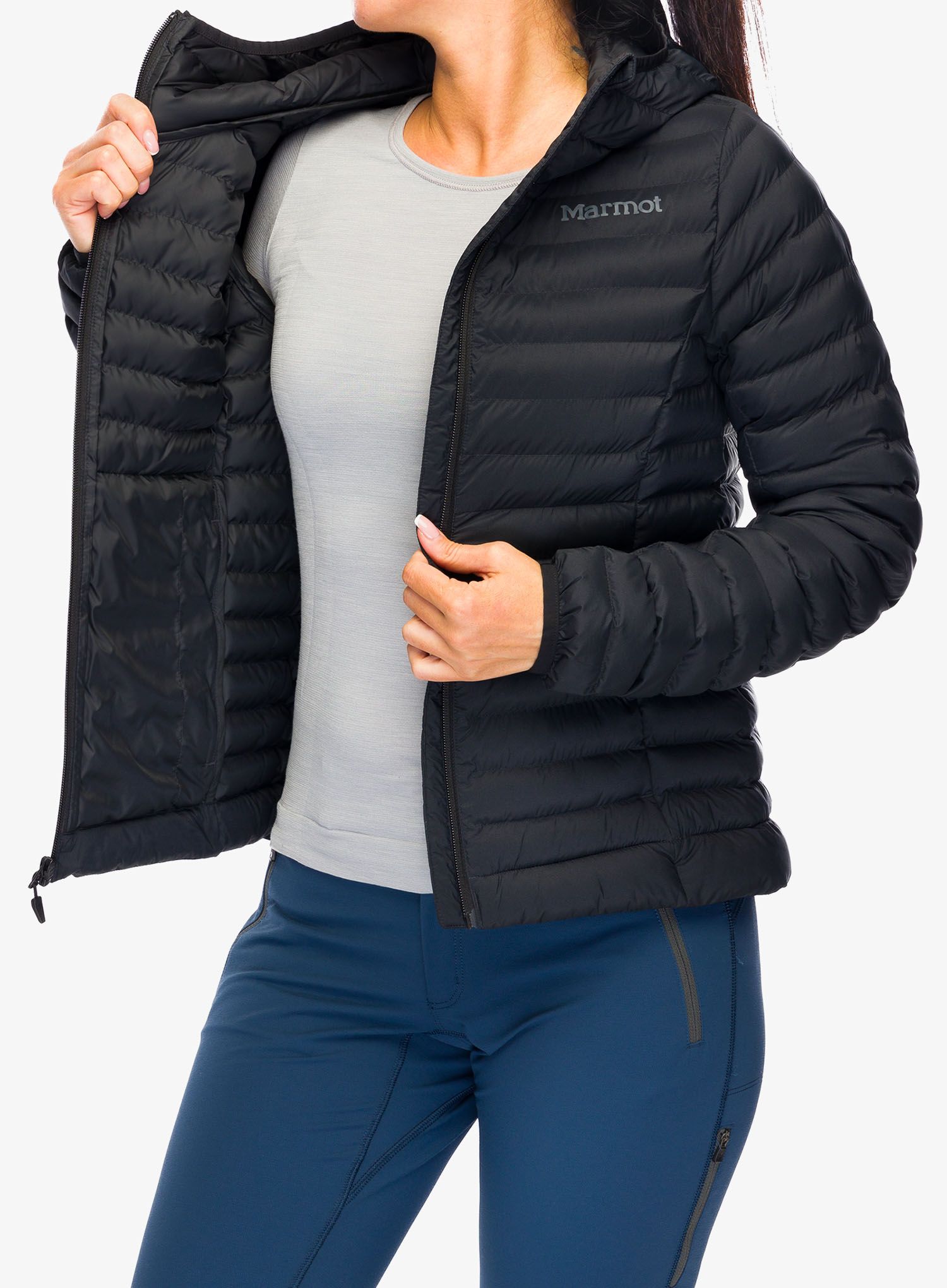 Zateplená bunda dámská Marmot Echo Featherless Hoody - black/black