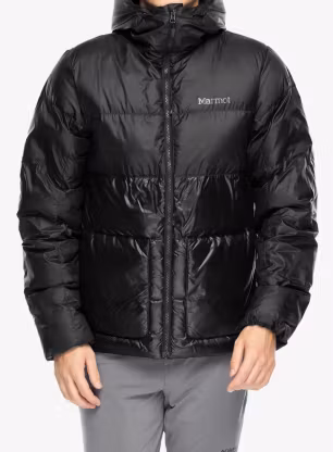 Péřová bunda Marmot Guides Down Hoody - black/black