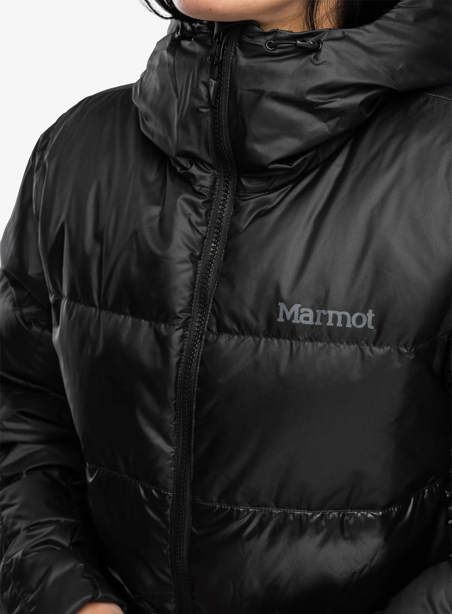 Dámská péřová bunda Marmot Guides Down Hoody - black/black