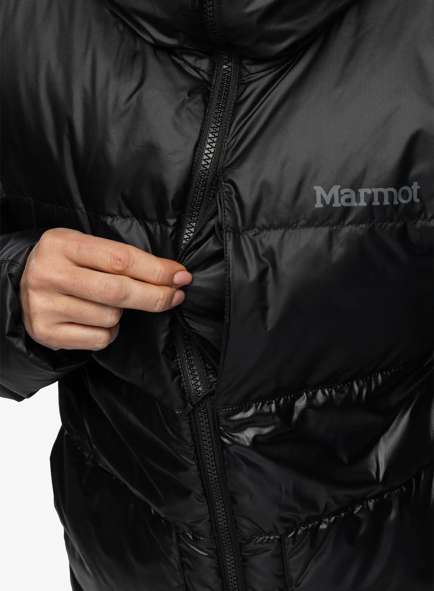 Dámská péřová bunda Marmot Guides Down Hoody - black/black