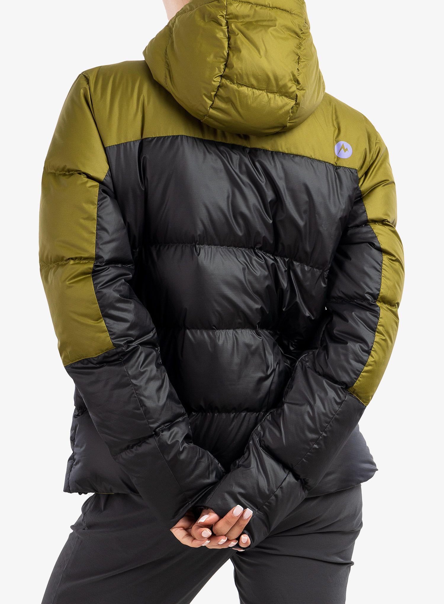 Dámská péřová bunda Marmot Guides Down Hoody - black/military green