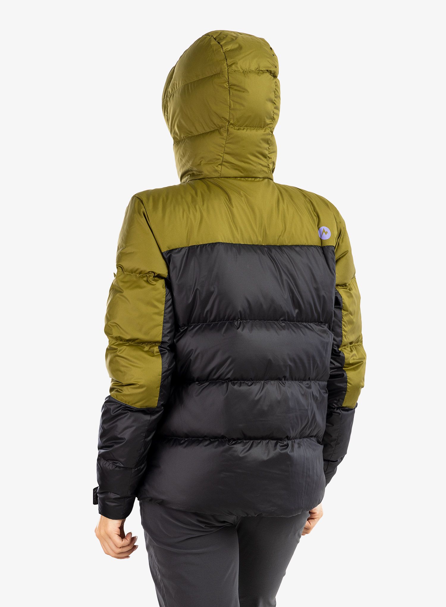 Dámská péřová bunda Marmot Guides Down Hoody - black/military green