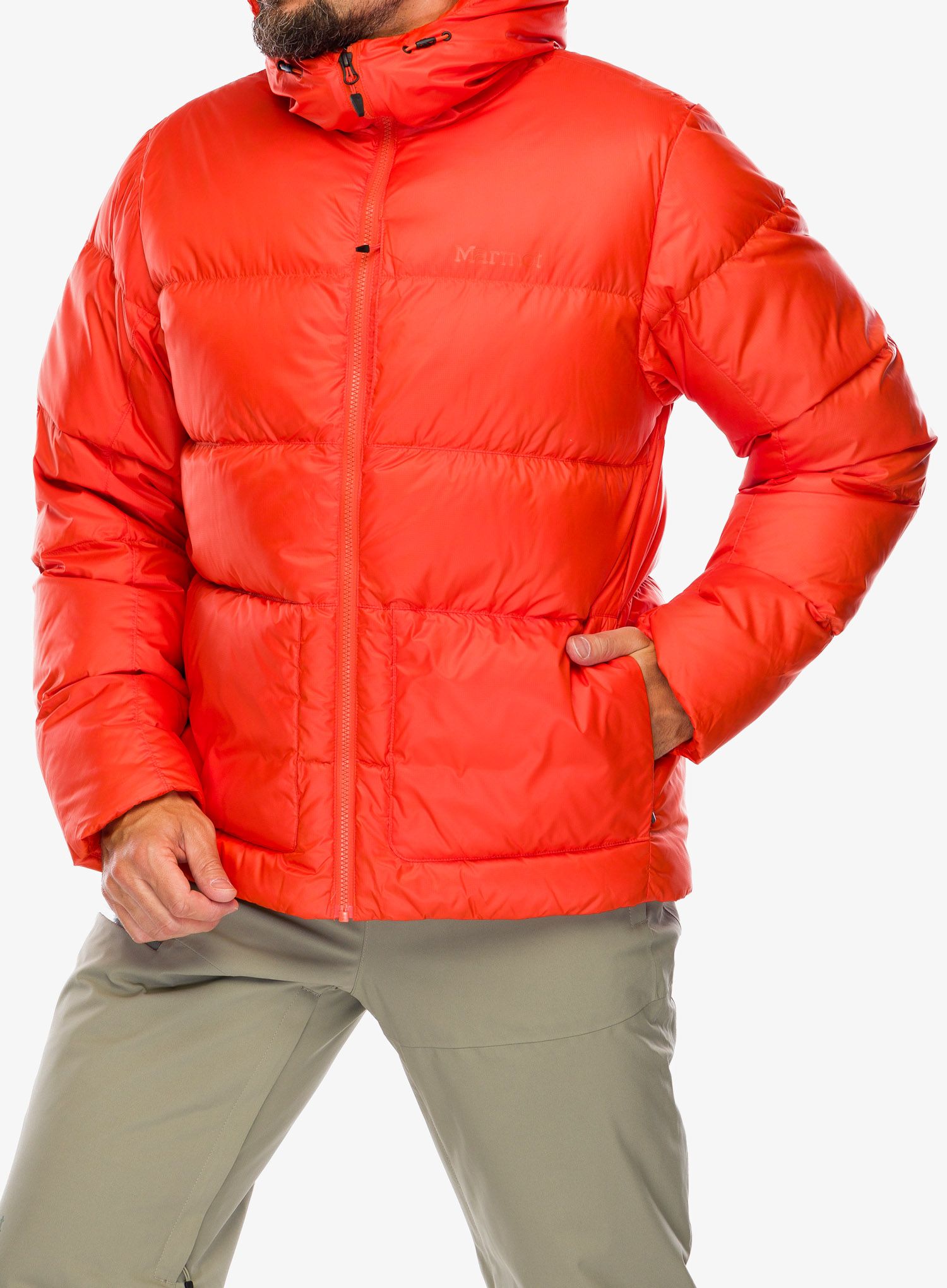 Péřová bunda Marmot Guides Down Hoody - flame