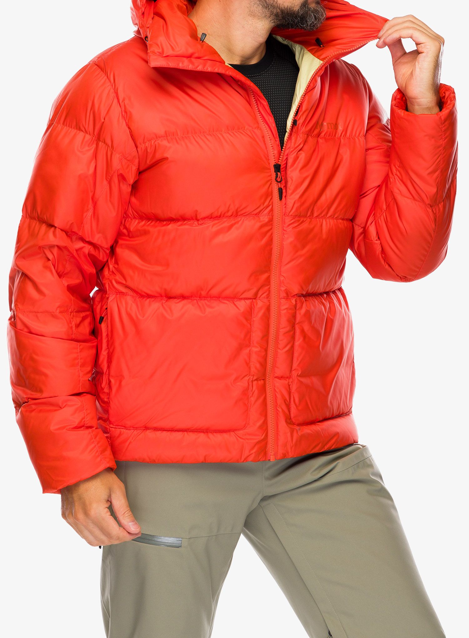 Péřová bunda Marmot Guides Down Hoody - flame
