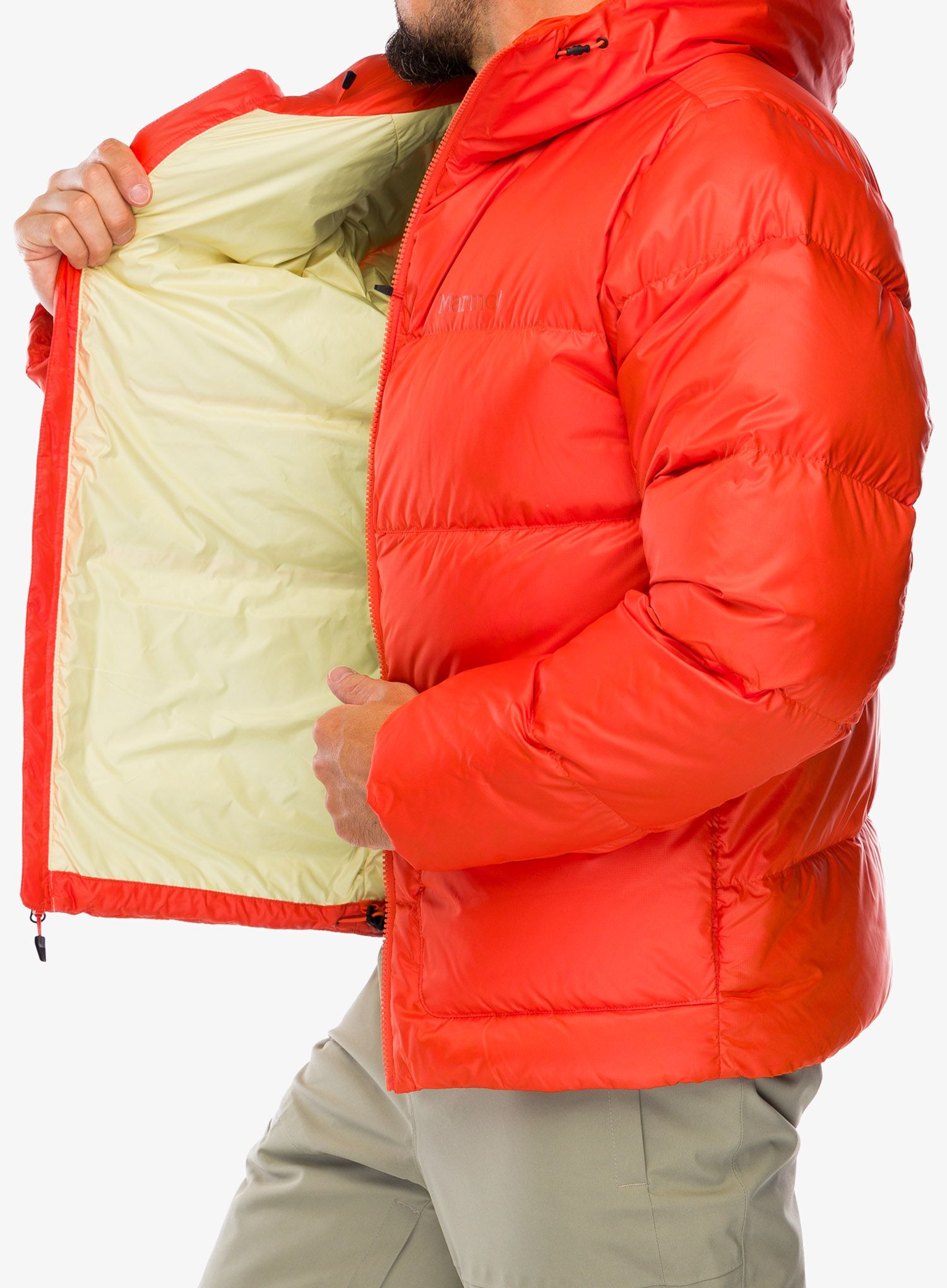 Péřová bunda Marmot Guides Down Hoody - flame