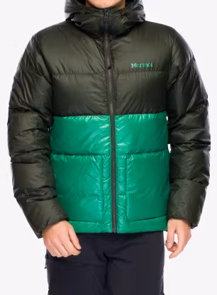 Péřová bunda Marmot Guides Down Hoody - rosin green/clover