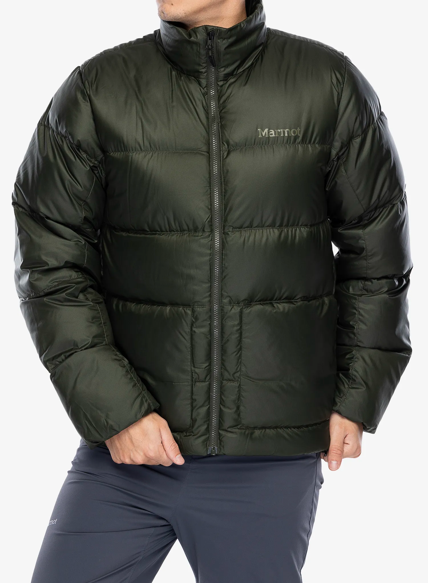 Péřová bunda Marmot Guides Down Jacket - rosin green