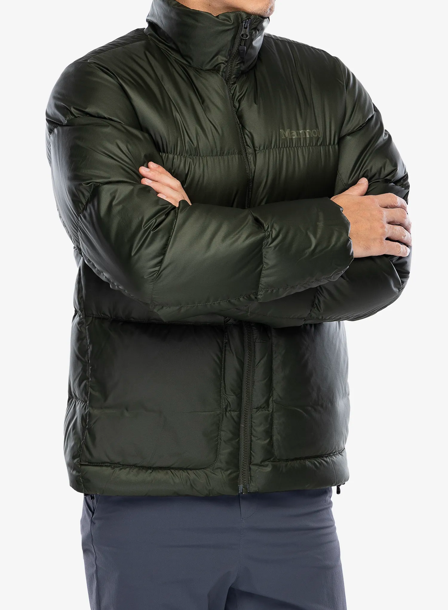 Péřová bunda Marmot Guides Down Jacket - rosin green