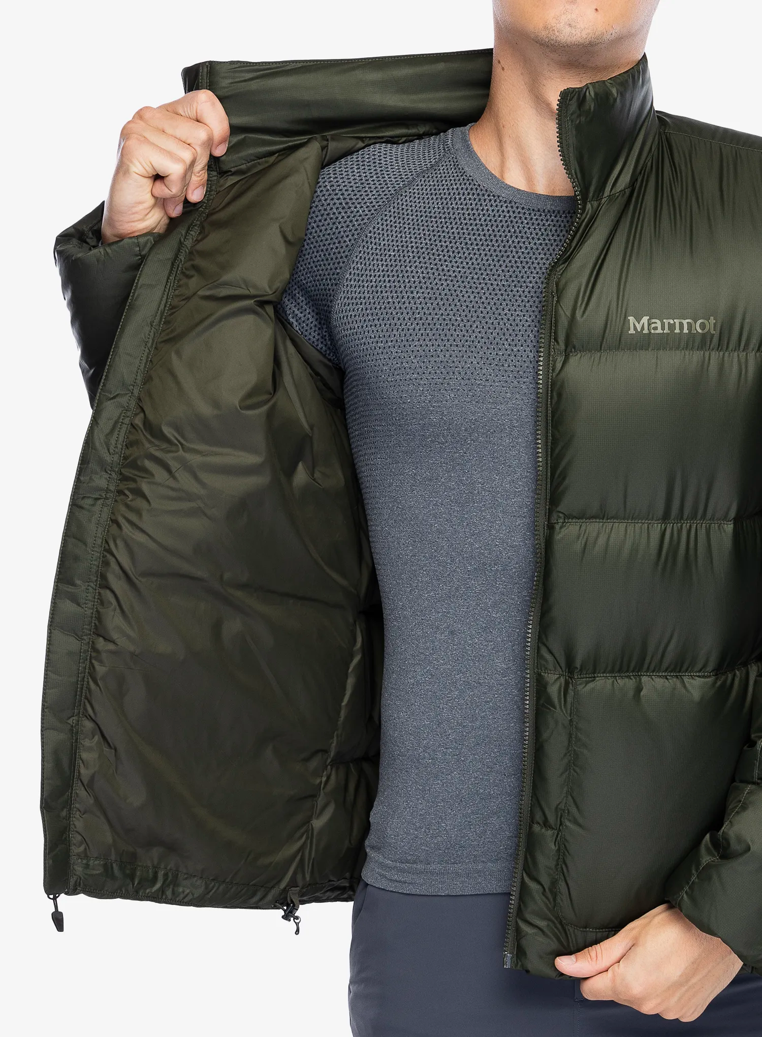 Péřová bunda Marmot Guides Down Jacket - rosin green
