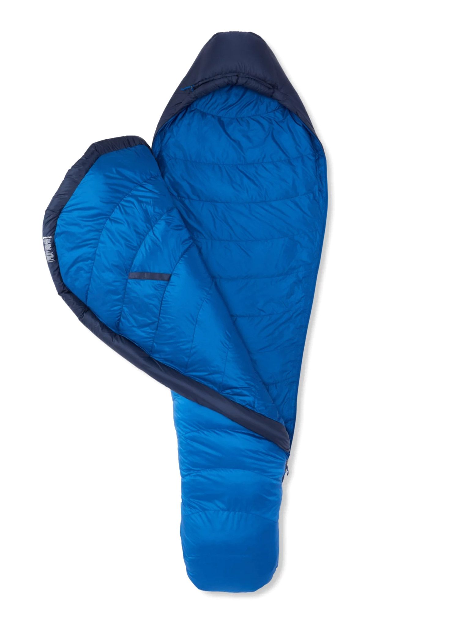 Péřový spacák Marmot Helium (183 cm) - arctic navy/dark azure