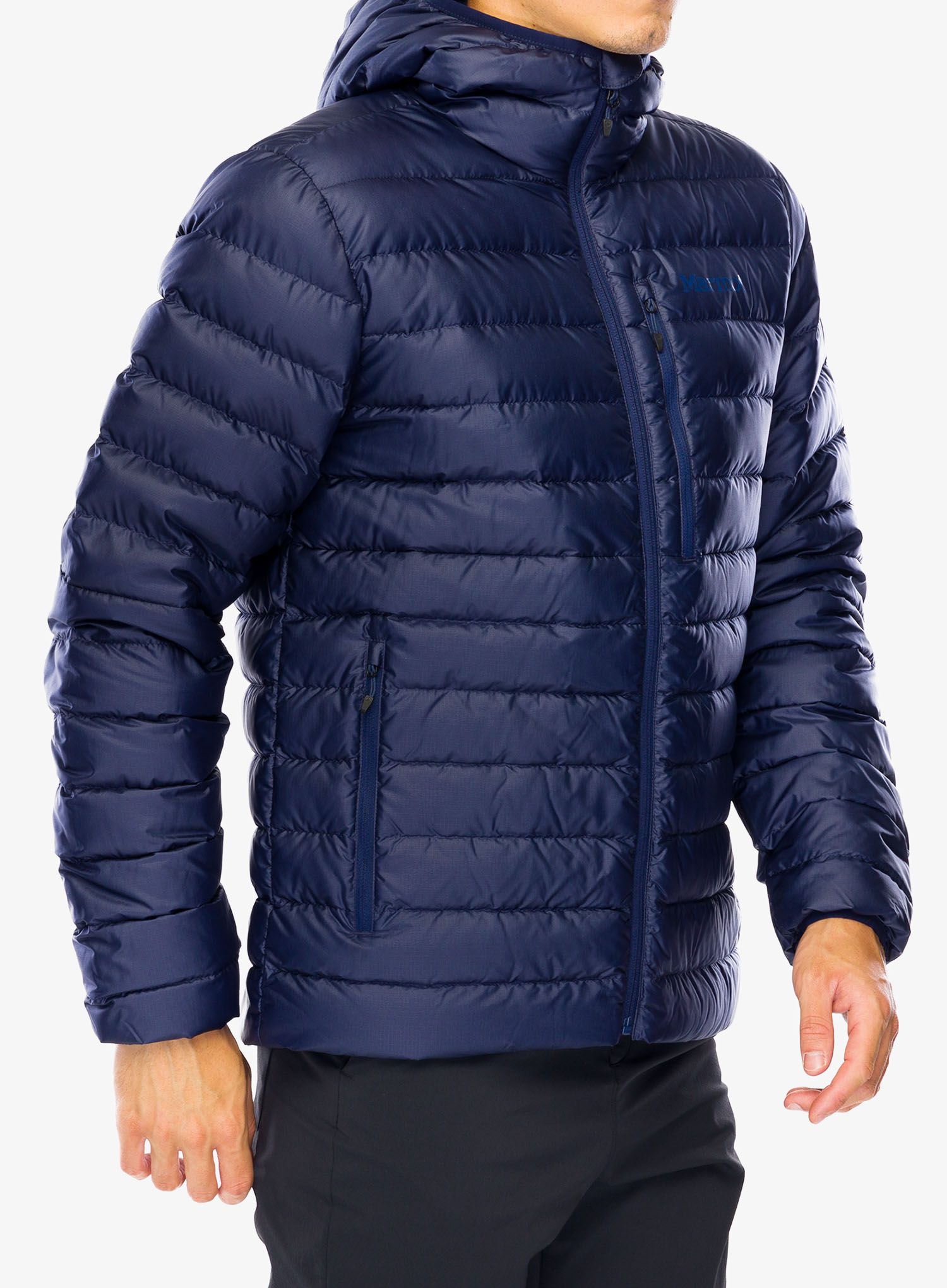 Péřová bunda Marmot Highlander Hoody - arctic navy