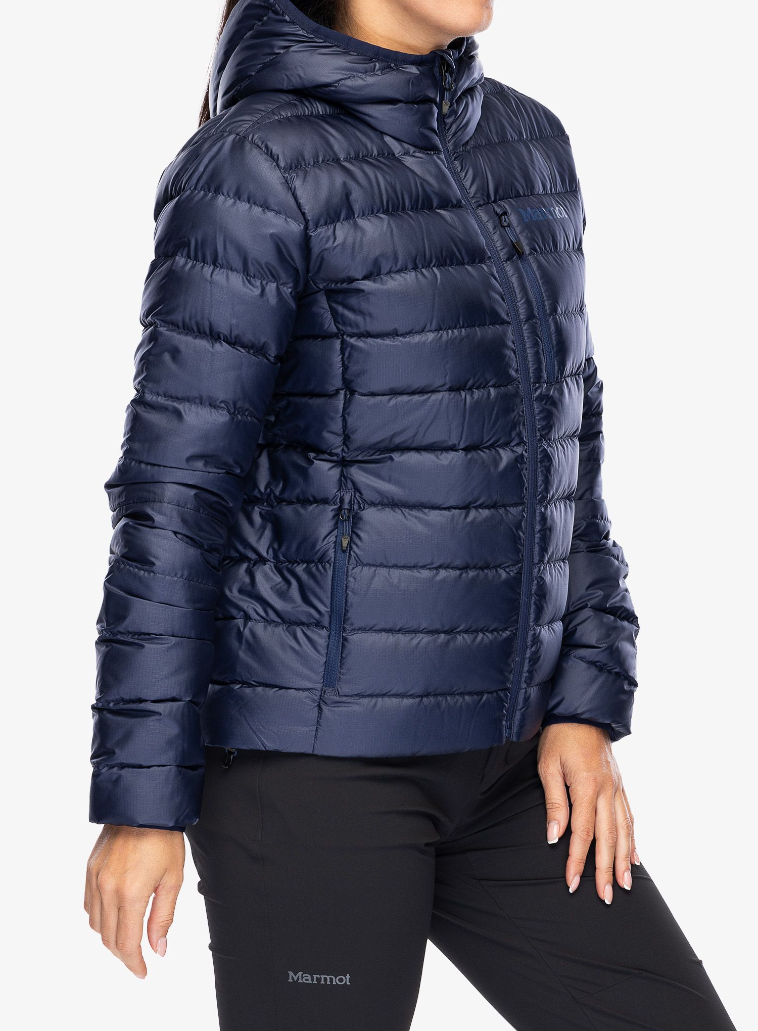 Dámská péřová bunda Marmot Highlander Hoody - arctic navy/navy