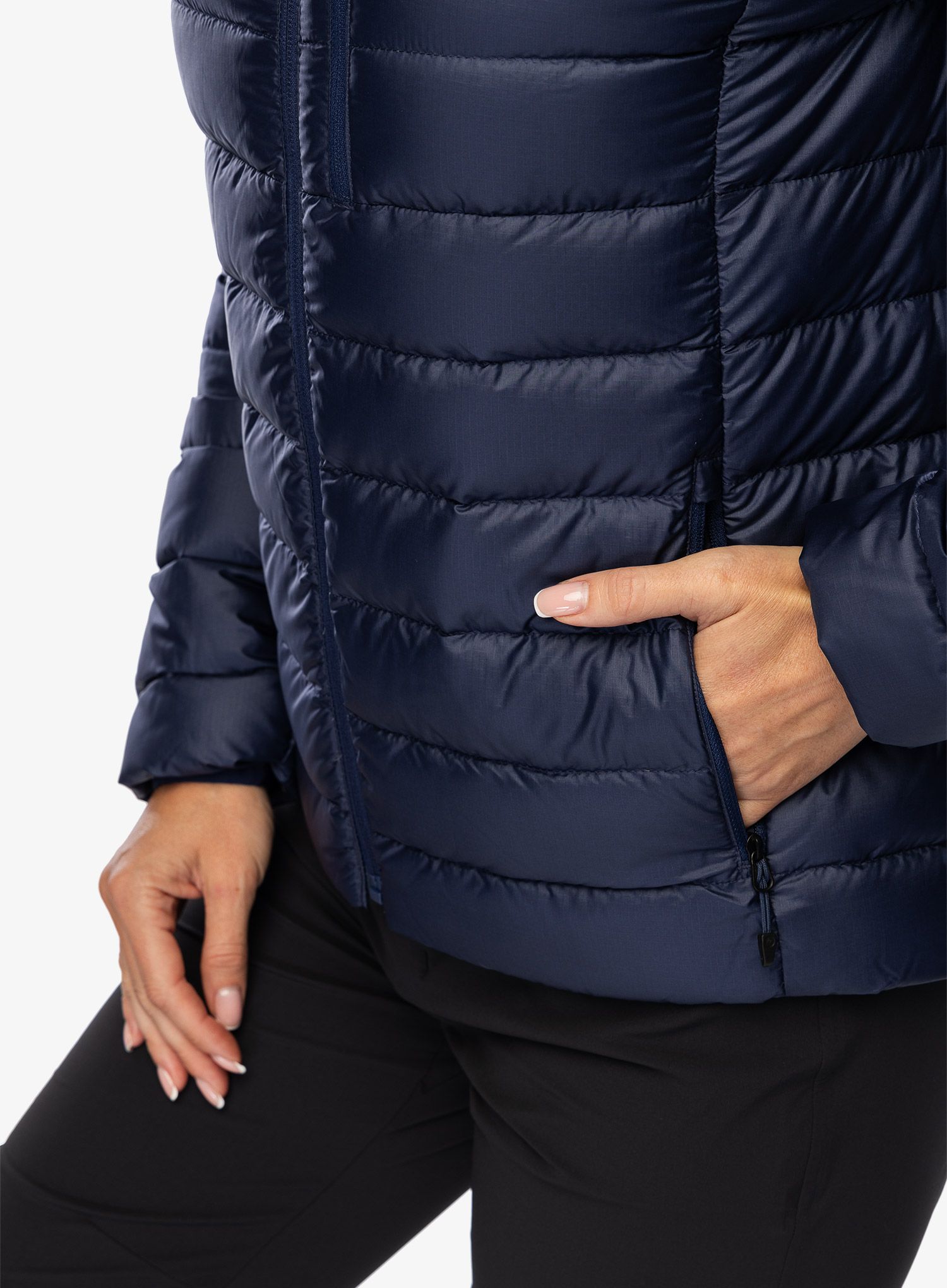 Dámská péřová bunda Marmot Highlander Hoody - arctic navy/navy