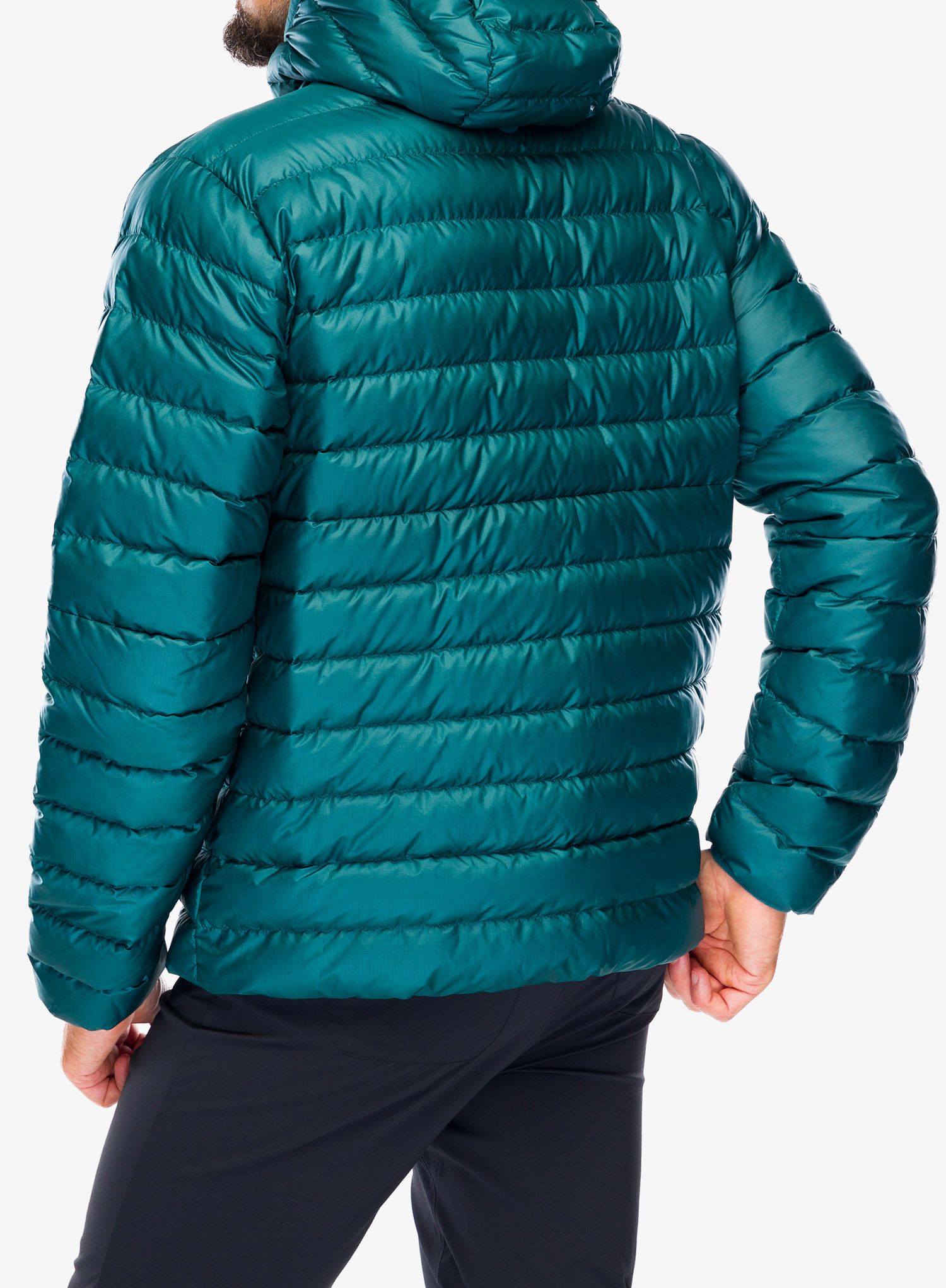 Péřová bunda Marmot Highlander Hoody - dark jungle