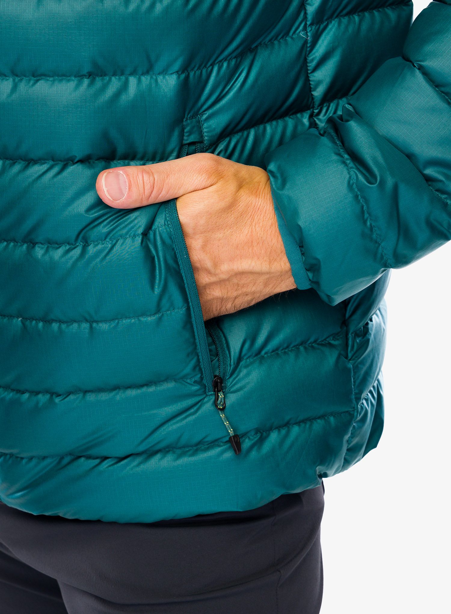 Péřová bunda Marmot Highlander Hoody - dark jungle