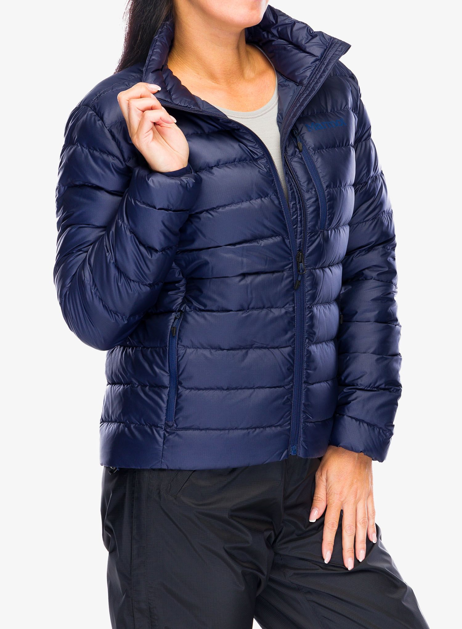 Dámská péřová bunda Marmot Highlander Jacket - arctic navy/navy